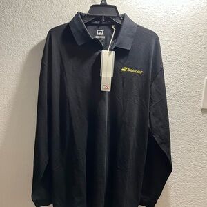 Babolat Black Long Sleeve Polo Shirt XL Cotton Blend Tennis Sportswear